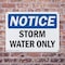 Signmission Storm Water Only, 14 in W x Rectangle, Plastic OS-2PACK-NS-P-1014-L-18498 - alternate 2
